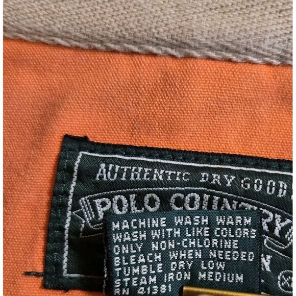 VTG Polo Country Ralph Lauren Mens Sz XL Jacket Windbreaker Orange W Green Logo - Picture 10 of 11